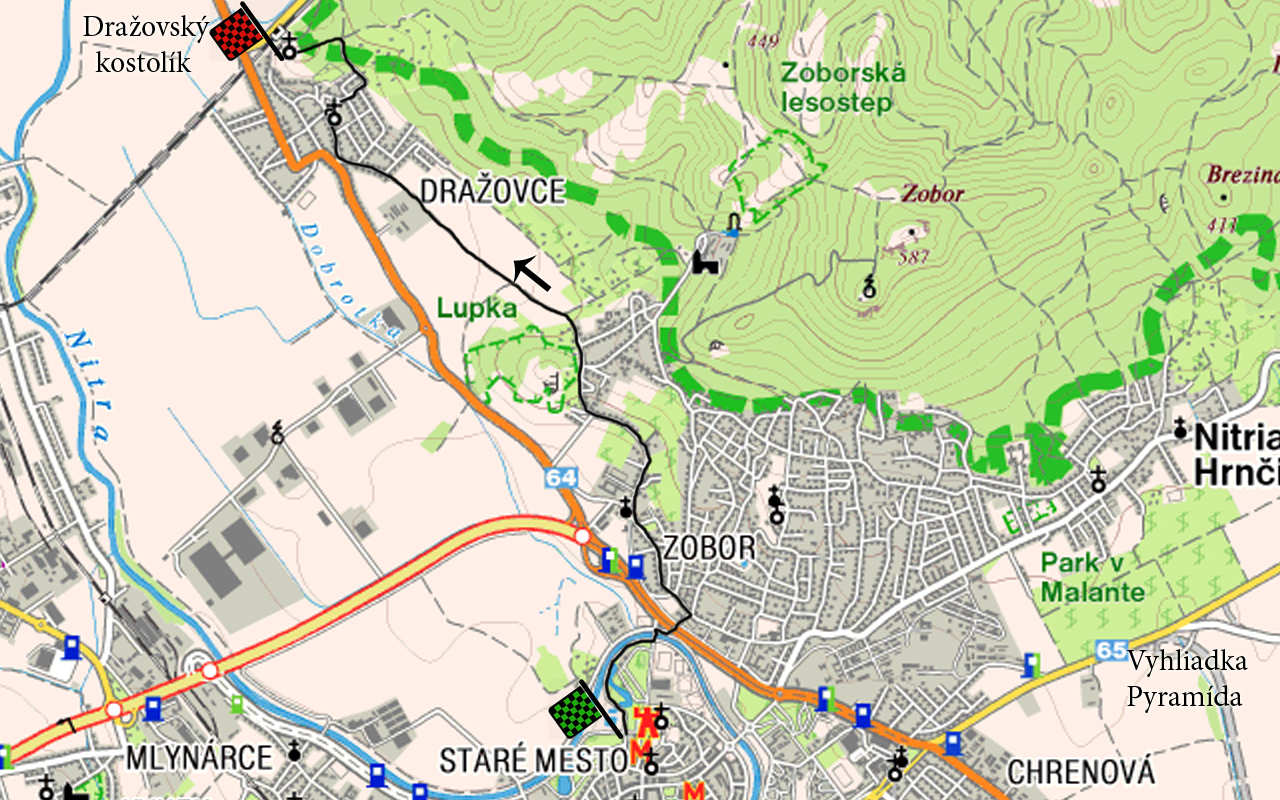 dražovský kostolík mapa